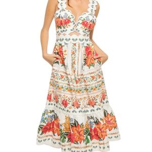Farm Rio Bloom Garden Midi Dress